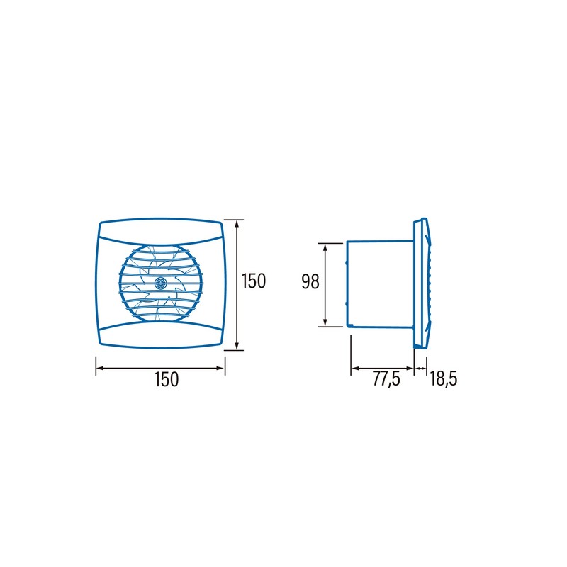 All CATA UC-10 Standard Turbine Diameter 100 Toilet Bathroom Fan