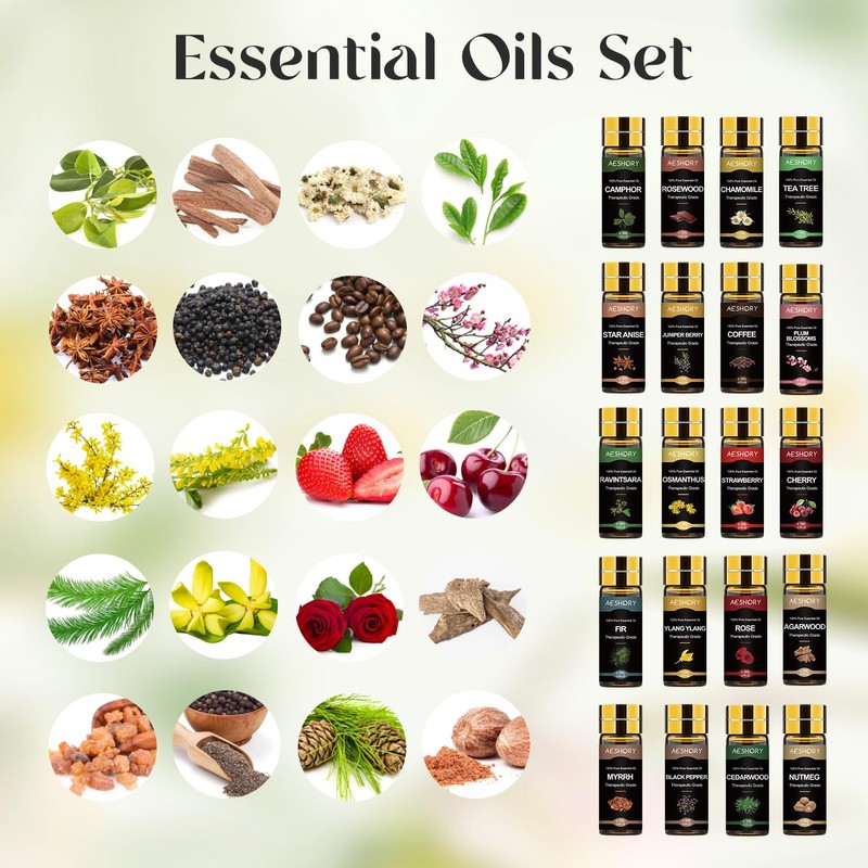 Essential Oil Set 80 Pcs - 100% Natural Essential Oils