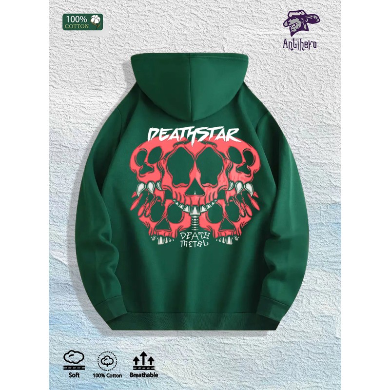 Deathstar Metal Graphic Hoodie 100% Cotton US Warehouse 7 ColorsColor: