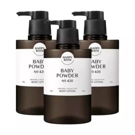 Happybath 해피바스 오리지널 컬렉션 바디로션 베이비파우더 500g 3개 Happybath Original Collection Body Lotion Baby Powder 500g 3 pieces