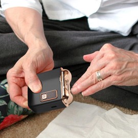 Auto Nail Clippers | 3 Modes Adjustable Electric Nail Clippers for Seniors | Electric Manicure Pedicure Tool, Quiet Nail Cutter Scissors with Storage, Light for Fingernails