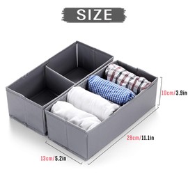 IHOMAGIC Aufbewahrungsbox Stoff 2er Aufbewahrungskorb Klein Stoffkisten Aufbewahrung Kinderzimmer Aufbewahrungskisten Faltbox 2 Fächer Faltbare Stoffbox für Regal Schrank Ordnungssystem 13x28x10cm