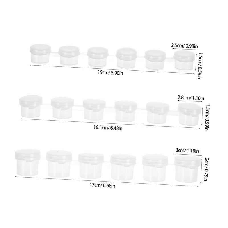 Operitacx Empty Paint Box 30pcs Paint Cups Lids Mini Containers