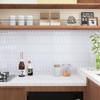CRE8TIVE 4 Sheets White Long Hexagon Peel and Stick Backsplash