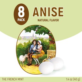 Les Anis de Flavigny Candy Mints, The French Mints, Vegan, Non-GMO, Made in France, Anise Flavor, 40g Box, 8-Pack