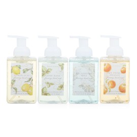 MAISON DE BASE Set of 4 480ml Rectangle Foaming Soaps - Lemon Leaf, Sun Picked Orange, Eucalyptus Mint, and Fresh Basil