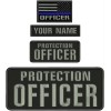 P OFFICER 4 EMBROIDERY PATCHS 4X10 2X5 1X5 AND 2X3.5
