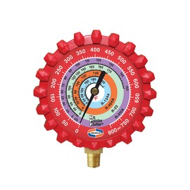 Refrigerant Gauge, Red, 3-1/4" L, 800 psi