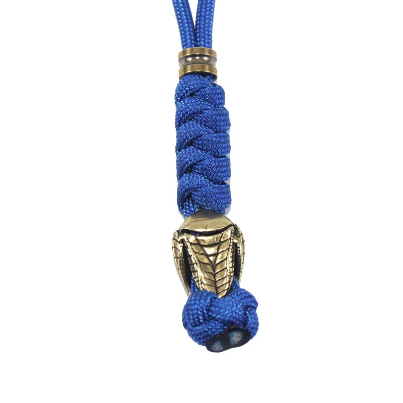 Trufas Hand Woven Paracord Knife Lanyards With Brass Snake Head