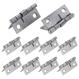 MY MIRONEY 10-Pack Self Closing Spring Hinges 1.5 Inch Stainless Steel Hinge Spring Loaded Hinges with Screws DIY Hardware for Door Cabinet