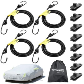 Unbranded 4X for Camping Tarps Bike Car Cover Gust Straps Bungee Cords Heavy Duty Outdoor