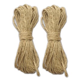 LWR CRAFTS Jute Rope 2mm 45ft Per Pack (Pack of 2) (Natural)