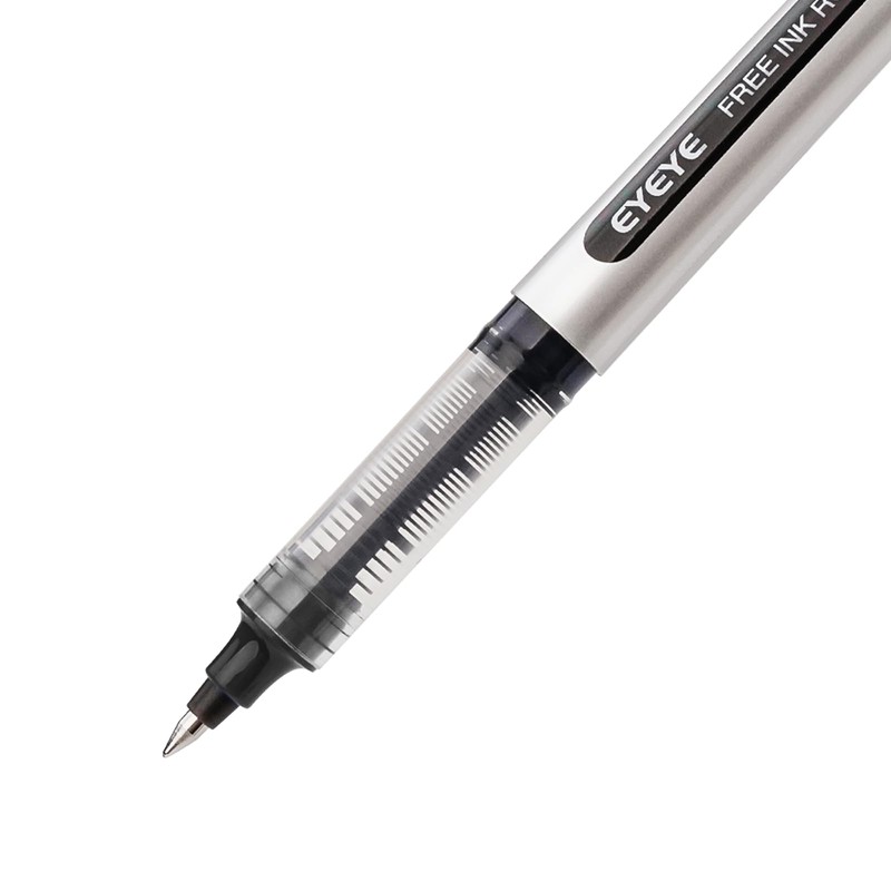EYEYE 0.5mm Black Rollerball Pens 25 Pack, Extra Fine Point
