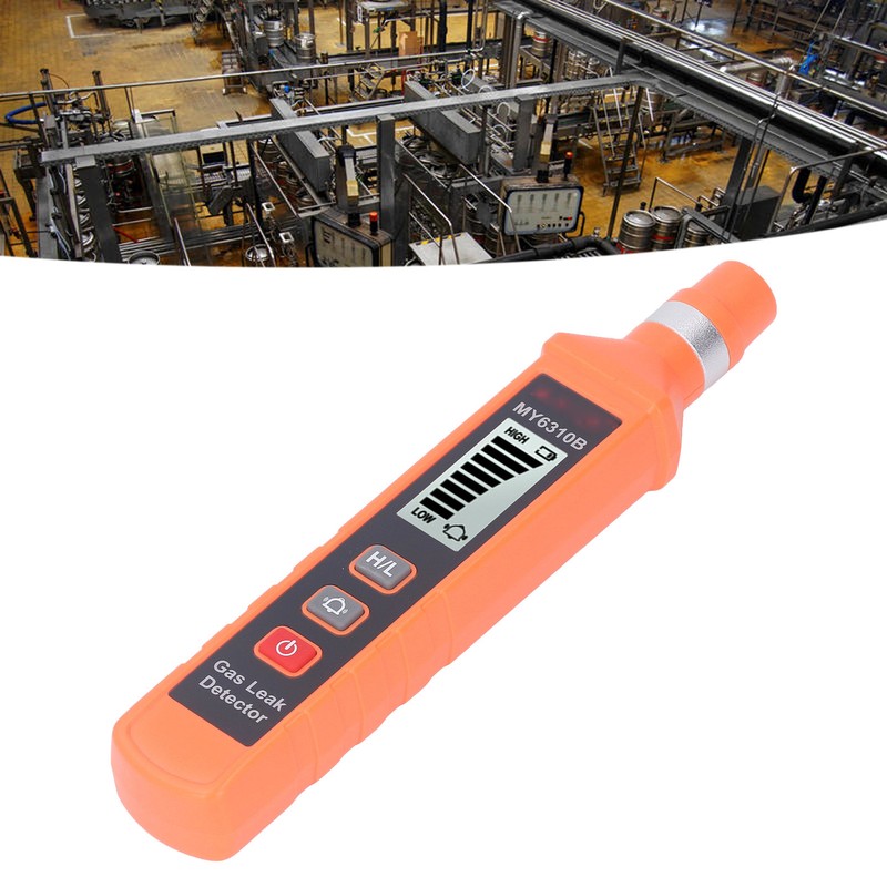 Gas Leak Detector Audible Visual Vibrate Alarm Sensitive LCD Display