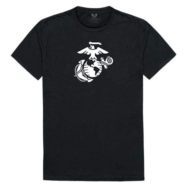 Rapiddominance RS2-MC3-BLK-02 Relaxed Graphic T's, Marines 3, M, Black