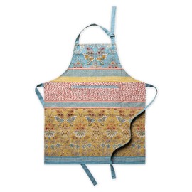 Maison d'Hermine 100% Cotton 1-Piece Kitchen Apron with Adjustable Neck and Middle Pocket, Long Ties for Women/Men, Spring/Summe