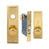 Metro Mortise Entry Lock Right Hand Brass