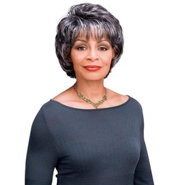 GOLDIE (Foxy Silver) - Synthetic Full Wig in 1B