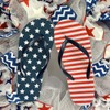 Patriotic Flip Flop Beach Handmade Deco Mesh Wreath