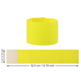 ONLYKXY 3PCS Captain Armbands 7x32.5CM/2.75x12.79inch Adjustable Leader Armband Team Sport Armband for Soccer Basketball Volleyball School Team Competition Coach Players Wrist Arm Bands (Yellow)