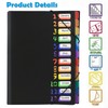 HABGP 24 Plastic Folders with Multi Pockets, 12 Colors, Office