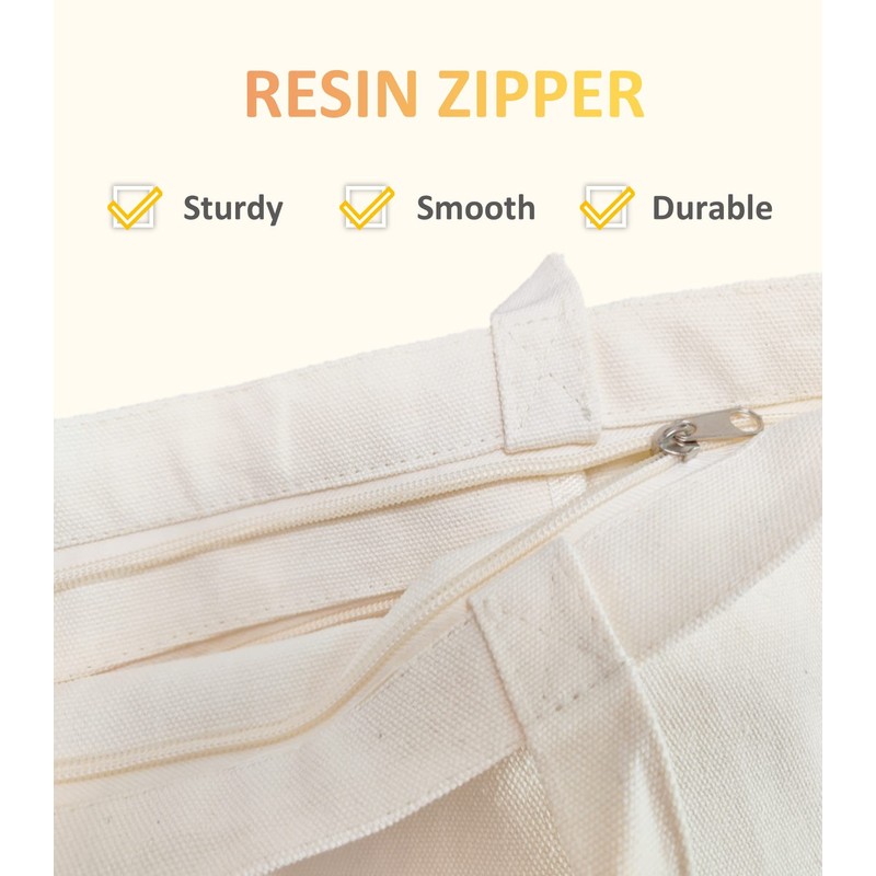 PN.HCNMTFB - Bolsa de lona con 1 bolsillo interior, cierre,