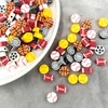 100 Sports Ball Beads,Polymer Clay Baseball Basketball Soccer Volleyball Football