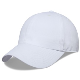 GADIEMKENSD Blank Baseball Cap Washed Cotton Hat for Women Men Unconstructed Soft Basic Hat Unisex Custom Items Plain Caps Dad Hats for Outdoor Sports Golf Running Hiking White