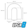 Upgr8 Universal Outside Diameter Polished Aluminum Pipe (3.0"(76MM), 180 Degree)