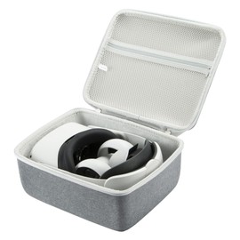 Khanka Hard Carrying Case Protective Case for Pico 4/Oculus Quest 2/Quest VR Glasses Virtual Reality Gaming Headset 64GB 128GB 256GB Case (White), Quest 2, white