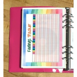 Handmade Feelings Emotions Wheel Tracker Two Sided Dashboard for use with Filofax A5