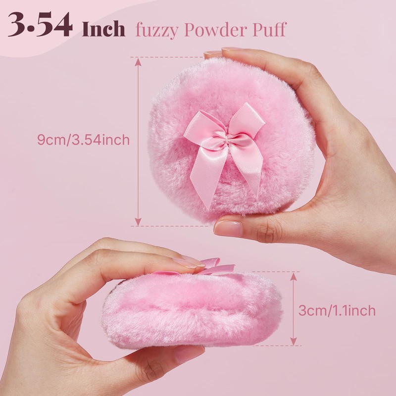 Teenitor 4pcs Powder Puff Soft Powder Puff and Container, Dusting