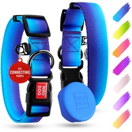 Nylon Dog Collar with Airtag Holder - Adjustable Dog Collar for Large Dogs, Small & Medium Dogs - Breakaway Puppy Collars for Large Breed Dogs - Boy & Girl Dog Collars with Durable Plastic Buckle