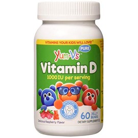 YumVs Vitamin D (1000 IU) Chewable Jellies (Gummies) for Kids, Yummy Berry Flavor (60 Ct); Daily Dietary Supplement with Essential Vitamins – Kosher, Halal, Gluten Free Children’s Vitamins