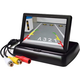OBEST 4.3-inch Twin Monitor, 4 Systems, Video Input, Automatic Switching, 2 Screens, On-Dash Monitor, Sub-Monitor, Back Camera, Custom, 12V/24V