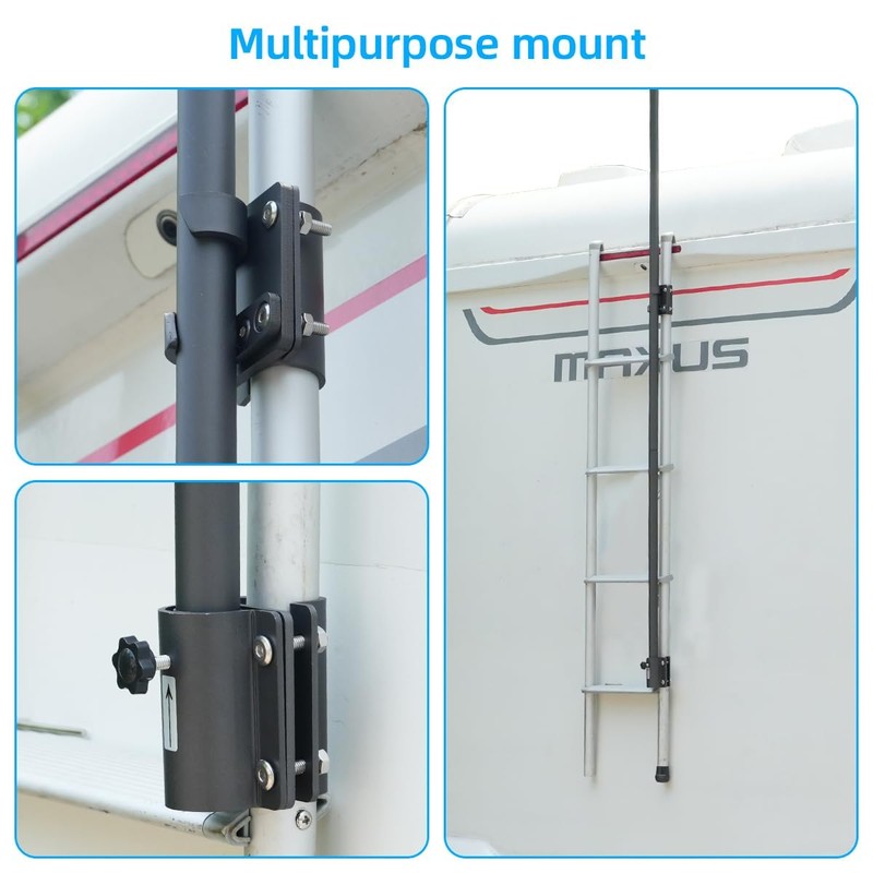 Starlink Flag Pole Mount for RV Ladders Starlink Pole Mounting