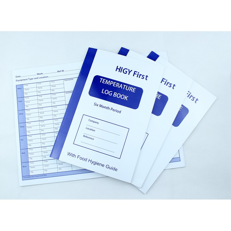 Hygi First Temperature Log Book A5 for recording appliance temperatures