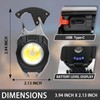 CHICES COB Keychain Work Light Flashlight - 7modes 1600 Lumens