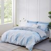 SAPHREAS Blue Palm King Size Duvet Covers Set 100% Cotton