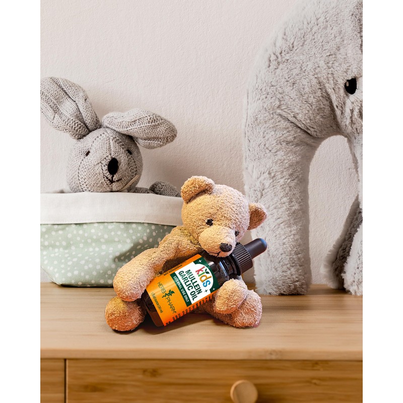 Herb Pharm Kids Mullein and Garlic Oil, Calendula, Garlic, Mullein,