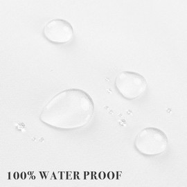 N&Y HOME Waterproof Fabric Shower Curtain or Liner with 9 Mesh Pockets - White, 71x72 Inches