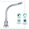 Dura Faucet DF-PK210C-CP Hi-Rise RV Kitchen Sink Faucet with Classical