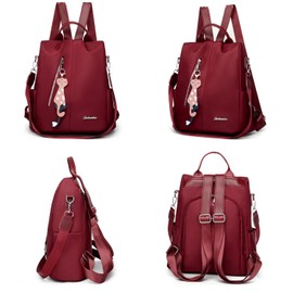 Mochilas para Mujer de Antirrobo Impermeable, Mochila Pequeñas Oxford de Gran Capacidad para Casual de Moda, Ligero Bolso de Hombro para Escuela, el Trabajo, Los Viajes al, Las Compras-Negro