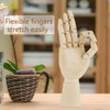 Wooden Hand Model, Mannequin Hand Flexible Movable Fingers Manikin Hand