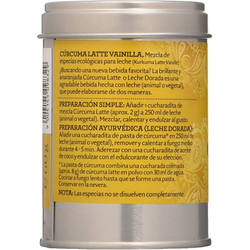 SONNENTOR Organic Turmeric Latte Vanilla Golden Milk (Tin) 60g (PACK
