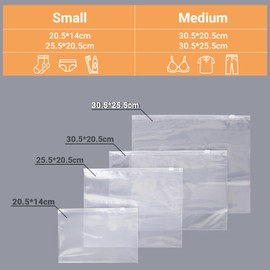 Svaldo Large Ziplock Bags for Clothes, 50Pcs 30.5 * 25.5cm Clear Storage Bags, Reusable and Moth Proof, Organiser Pouches for Jumpers, Toys, Shoes (Without Vent Holes)