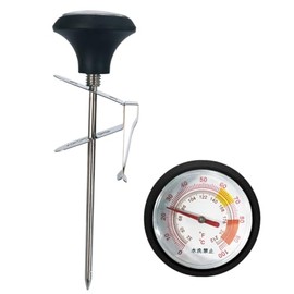 Hemoton Termómetro Multiusos para Barbacoa y Cocina de Acero Inoxidable con Clip y Funda de Silicona, Práctico para Alimentos y Bebidas, Set de 3...  