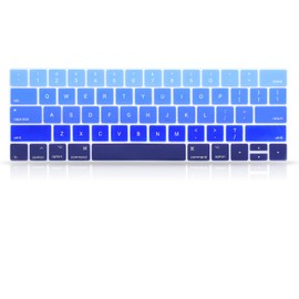 ProElife Blue Gradient Keyboard Cover Ultra Thin Keyboard Protector Skin for MacBook Pro with Touch Bar 13-inch 15-inch (Model A2159, A1989, A1990, A1706, A1707) (2019 2018 2017 2016) (Ombre Blue)