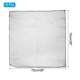 PATIKIL Dance Scarves, 6 Pcs Square Juggling Scarves 28 by 28 Inches for Play Magic Music Activity Juggling Dressing, Black