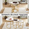 AT-VALY Nesting Tables Coffee Table Set of 3,Round Side Table